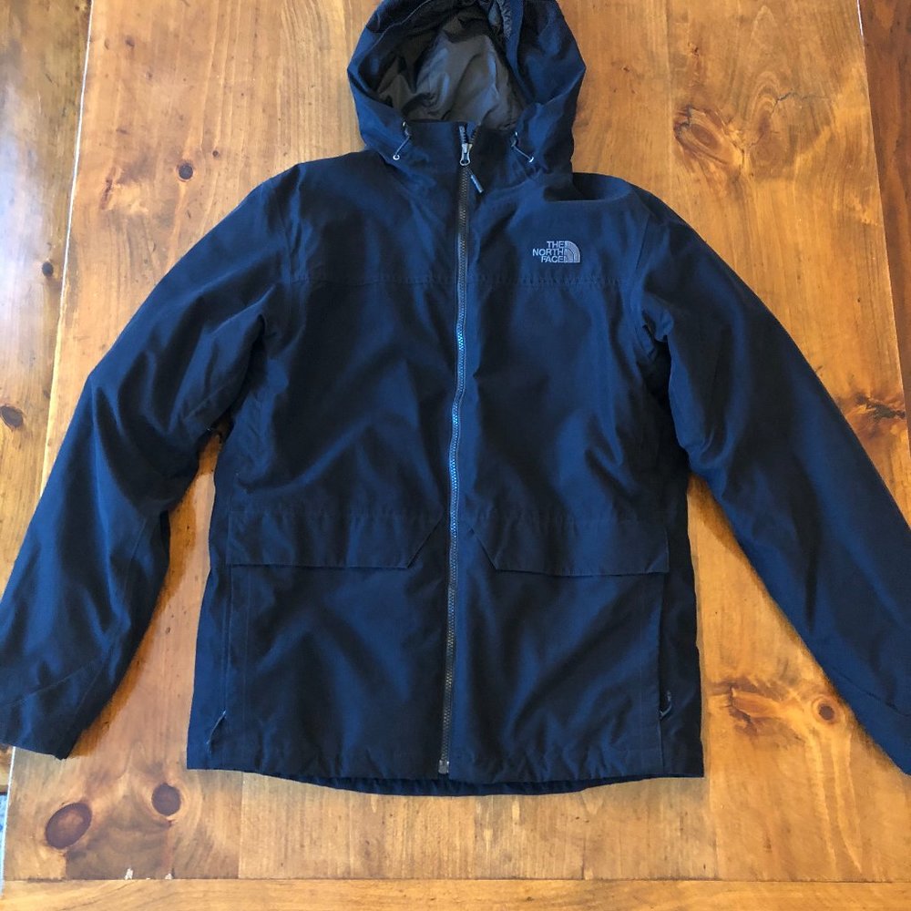 Men's Medium Black North Face 3 in 1 Coat / Parka